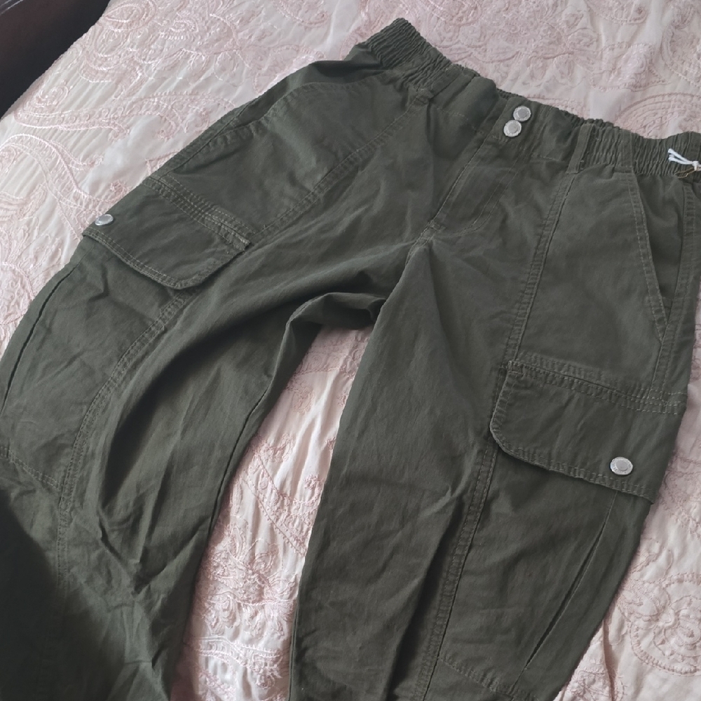 Olive Cargo Pants - Picture 3 of 5